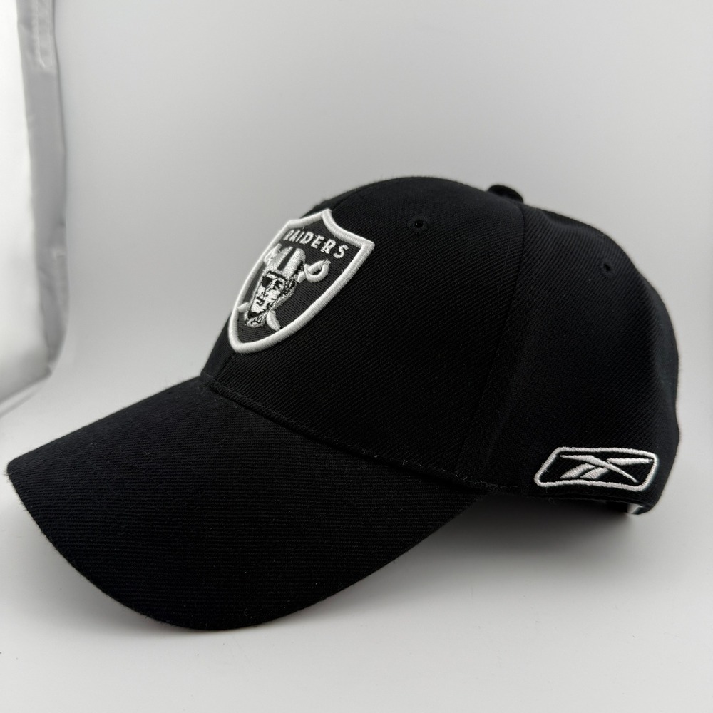 NFL Team Apparel Reebok Oakland Raiders Hat Black Adjustable Baseball Cap Hat